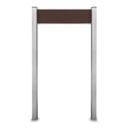 United Visual Products Corkboard, Single Door, Radius Frame, 24x36", Bronze/Cloud UV7001-BRONZE-CLOUD